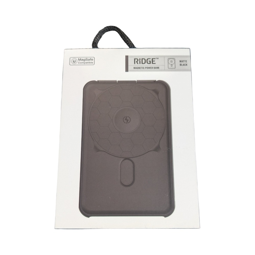 Nn9U The Ridge Wallet - MAGSAFE POWER BANK 10,000 mAh 20w 5-in-1 w/display - Blk